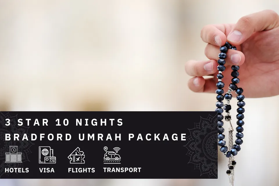 10 Nights 3 Star Bradford Umrah Package